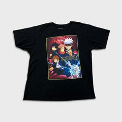 Crunchyroll Jujutsu Kaisen T Shirt Mens XL Black Anime Graphic Short Sleeve Tee