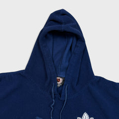 Vintage 90s Toronto Maple Leafs Fleece Mens Medium Blue Hockey NHL Pullover Jacket