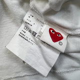 Comme des Garcons Play T Shirt Mens Small White CDG Play Polka Dot Heart Tee