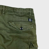 G-Star Raw 3301 Pants Mens 34x33 Green Regular Taper Leg Cuff Cargo Trouser