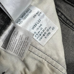 Levi's 568 Jeans Mens 33x32 Black Loose Straight Faded Dark Wash Denim Pants