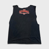 Vintage 1981 The Rolling Stones Tour Sleeveless T Shirt Mens XL Black Distressed Thrashed