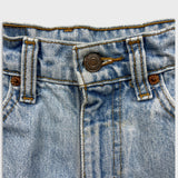 Vintage 90s Levi's 521 Jeans Womens 27x4 Blue Distress Cut Off Frayed Shorts