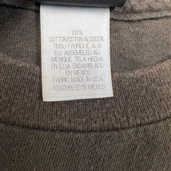 Vintage Y2K Quiksilver T Shirt Mens Large Brown HI Mountain Logo Faded Outdoor Graphic Tee