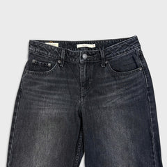 Levi's Low Loose Jeans Womens 28x29 Black Wide Leg Baggy Dark Wash Denim Pants