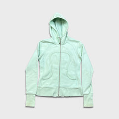 Lululemon Scuba Hoodie *Stretch Womens Size 4 Green Full Zip Hooded Sweater