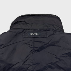 Nautica Jacket Mens Large Blue Reversible Fleece Full Zip Heavy Coat Outdoor