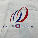 Vintage 2009 Montreal Canadiens T Shirt Mens XL White NHL Hockey Habs 100 Years