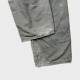 Carhartt B159 Pants Mens 34x32 Green Loose Fit Canvas Carpenter Workwear Dungaree