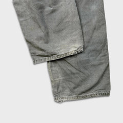 Carhartt B159 Pants Mens 34x32 Green Loose Fit Canvas Carpenter Workwear Dungaree