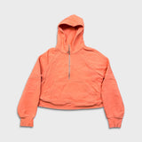 Lululemon Scuba Oversized 1/2 Zip Hoodie Womens XS Orange Hooded Sweater