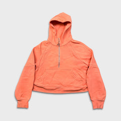 Lululemon Scuba Oversized 1/2 Zip Hoodie Womens XS Orange Hooded Sweater