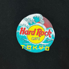 Vintage 90s Hard Rock Cafe Samurai Tokyo T Shirt Mens XL Black Kabuki Wave Tee