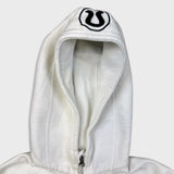 Lululemon Scuba Hoodie Womens Small White Full Zip Sports Hooded Sweater