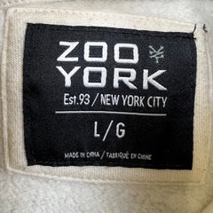 Zoo York Hoodie Mens Large White Live Everyday As If It's Your Last Pullover