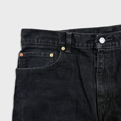 Levi's 517 Bootcut Jeans Mens 38x30 Black Dark Wash Red Tab Faded Denim Pants