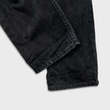 Levi's 516 Jeans Mens 32x30 Black Slim Straight Leg Dark Wash Faded Denim Pants