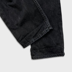 Levi's 516 Jeans Mens 32x30 Black Slim Straight Leg Dark Wash Faded Denim Pants