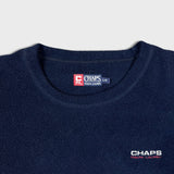 Vintage 90s Chaps Ralph Lauren Fleece Mens Large Blue Spell Out Pullover Jacket