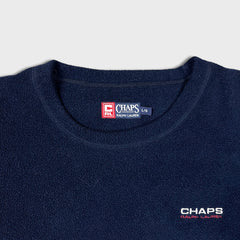 Vintage 90s Chaps Ralph Lauren Fleece Mens Large Blue Spell Out Pullover Jacket