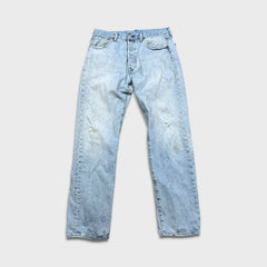 Levi's 501 '93 Jeans Mens 32x32 Blue Original Fit Straight Light Wash Distressed Pants