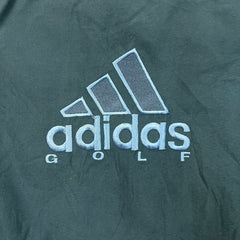 Vintage 90s Adidas Golf Vest Mens Medium Green 3 Stripe Jacket