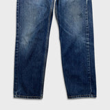 Levi's 505 Jeans Mens 34x30 Blue Regular Fit Straight Leg Dark Wash Faded Denim Pants