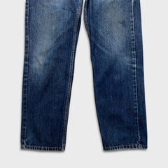 Levi's 505 Jeans Mens 34x30 Blue Regular Fit Straight Leg Dark Wash Faded Denim Pants