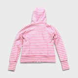 Lululemon Scuba Hoodie Womens Size 10 Pink Striped Full Zip Hooded Sweater