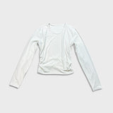 Lululemon All It Takes Back-Twist Ribbed Long Sleeve Shirt Womens Size 4 White