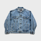 Signature by Levi's Type III Jean Jacket Mens Medium Blue Denim Western Trucker