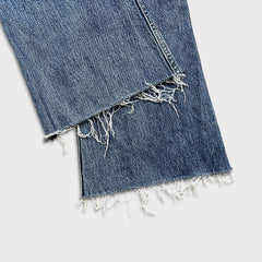 Levi's 70s Style High Flare Jeans Womens 31x24 Blue Medium Wash Distressed Denim Pants