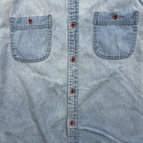 Vintage 1993 Looney Tunes Denim Shirt Mens XL Blue Light Wash Cartoon Classics