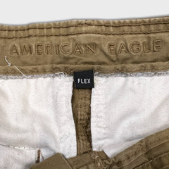 American Eagle Pants Mens 28x27 Beige Flex Slim Faded Taper Leg Trousers Cargo