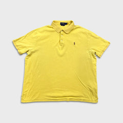 Polo Ralph Lauren Shirt Mens XL Yellow Pony Classic Fit Preppy Short Sleeve