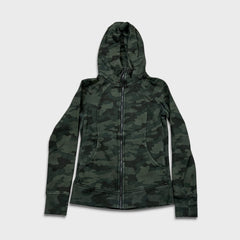 Lululemon Scuba Hoodie Womens Size 8 Green Heritage 365 Camo Light Cotton Fleece