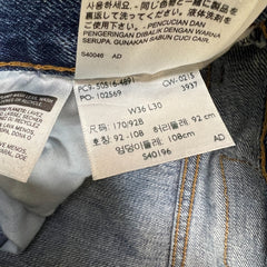 Levi's 516 Jeans Mens 34x30 Blue Slim Straight Leg Medium Wash Denim Pants