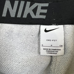 Nike Sportswear Sweatpants Mens Small Gray Dri Fit Swoosh Taper Leg Fleece Jogger