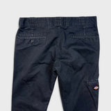 Dickies Pants Mens 34x28 Black Skinny Straight Workwear Casual Chino Trousers