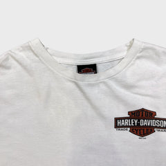 Harley Davidson Long Sleeve Shirt Mens 2XL White Orlando Florida Motorcycle Tee