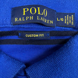 Polo Ralph Lauren Shirt Mens Large Blue Pony Striped Preppy Long Sleeve