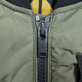 Moose Knuckles Heavy Jacket Mens Large Green Puffer Down Full Zip Coat