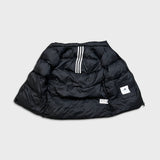 Adidas Puffer Down Vest Mens XL Black Essentials 3 Stripe Full Zip Outdoor Jacket