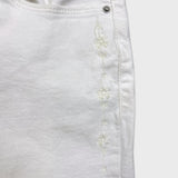 Levi's Bermuda Shorts Womens Size 28 White Classic Stretch Floral Denim Jorts