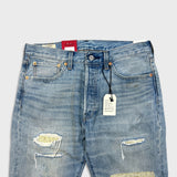 Levis 501 Jeans Mens 32x32 Blue 150th Anniversary Sashiko Boro Patchwork Distressed Denim Pants