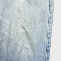 Vintage 90s Levi's 535 Jeans Mens 38x32 Blue Euro Fit Light Wash Wide Leg Baggy Pants