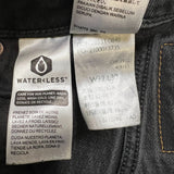 Levi's 512 Jeans Mens 31x26 Black Slim Taper Leg Dark Wash Mid Rise Stretch Denim Pants