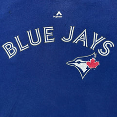 Vintage Majestic Toronto Blue Jays T Shirt Mens Large Blue Josh Donaldson MLB Baseball Tee