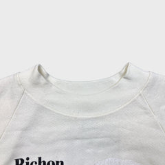Vintage 90s Fruit of The Loom Sweatshirt Womens Medium White Bichon Frise Dog