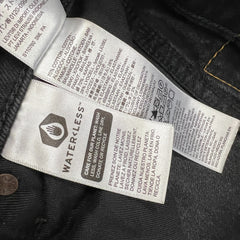 Levi's 502 Jeans Mens 30x28 Black Regular Taper Fit Dark Wash Denim Pants